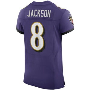Officially Licensed Gear

Men's Baltimore Ravens Lamar Jackson Nike Purple Vapor Elite Player Jersey