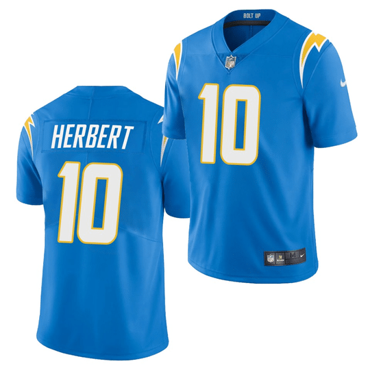 Officially Licensed Gear

Men's Los Angeles Chargers Justin Herbert Nike Vapor Limited Jersey