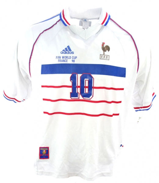 1998 France Away White Retro Soccer Jersey
