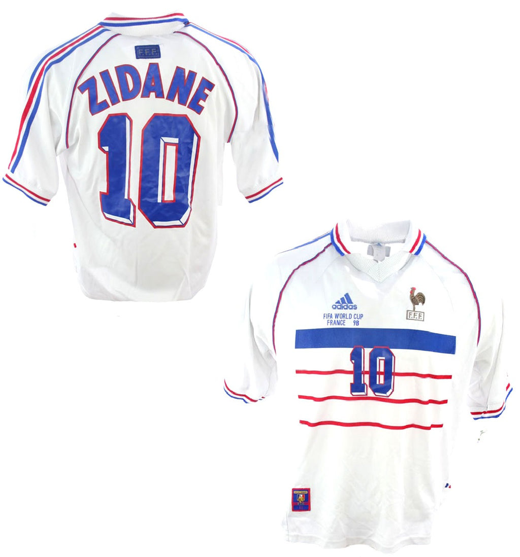 1998 France Away White Retro Soccer Jersey