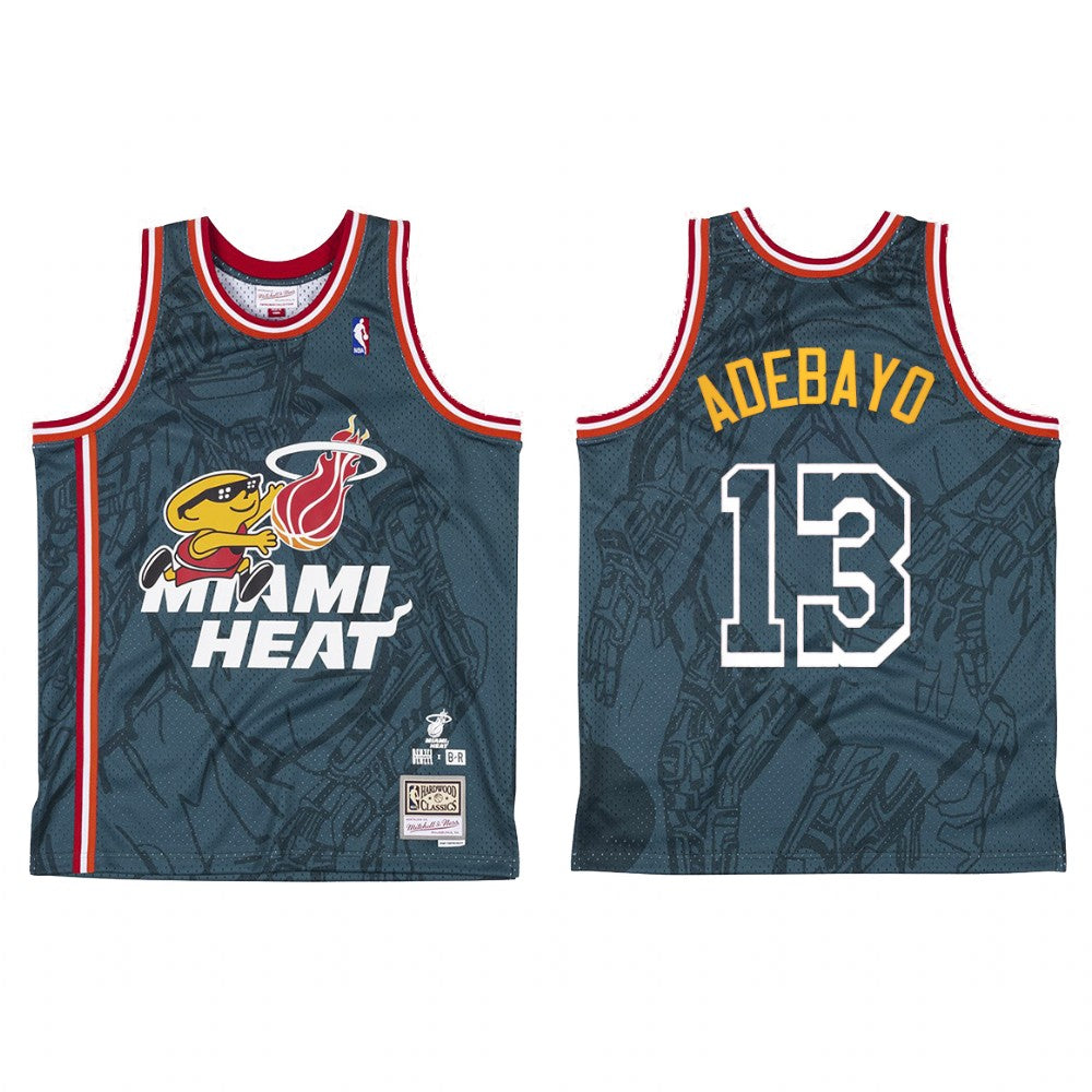 Miami Heat BR Remix Bam Adebayo #13 Grey-green Jersey
