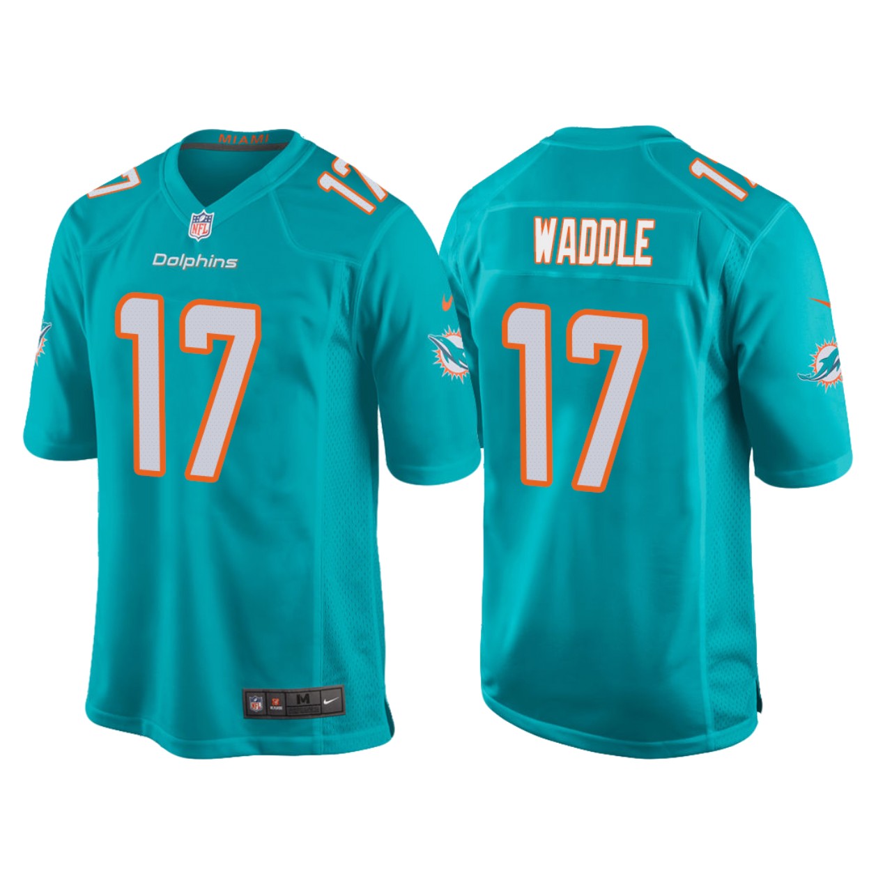 Officially Licensed Gear

Men's Miami Dolphins Jaylen Waddle Nike White
/ Aqua / Alternate White  Game Jersey

In Stock .