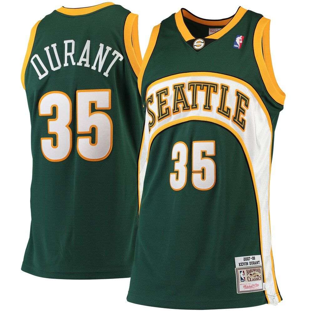 Men's Seattle SuperSonics Kevin Durant Mitchell & Ness 2007/08 Hardwood Classics Authentic Jersey