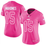 Officially Licensed Gear  Nike Chiefs  Pink Women's Stitched NFL Limited Rush Fashion Jersey