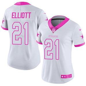 Officially Licensed Gear Nike Cowboys #21 Ezekiel Elliott Women's Stitched NFL Vapor Untouchable Limited Jersey