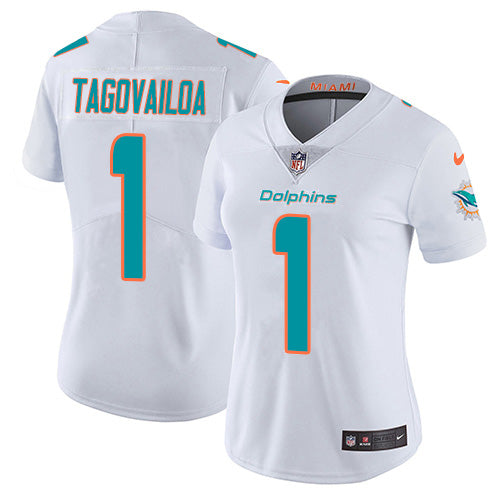 Nike Dolphins #1 Tua Tagovailoa Women's Stitched NFL Vapor Untouchable Limited Jersey