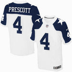 Officially Licensed Gear  Nike Cowboys White Thanksgiving Throwback Men's Stitched NFL Elite Jersey