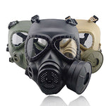 Tactical Head Masks Resin Full Face Fog Fan For CS Wargame Airsoft Paintball Dummy Gas Mask with Fan For Cosplay Protection
