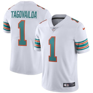 Officially Licensed Gear

Men's Miami Dolphins Tua Tagovailoa Nike Vapor Limited Jersey
